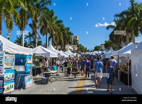 Market stalls at the Delray Beach Wine and Seafood Festival 2012 Stock ...