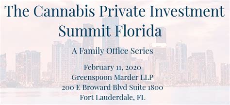 Kahner Global Cannabis Private Investment Summit Florida February