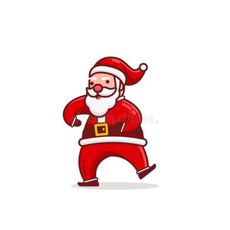 Christmas Santa Claus Cartoon Character Crazy Happy Dance Flat Design ...