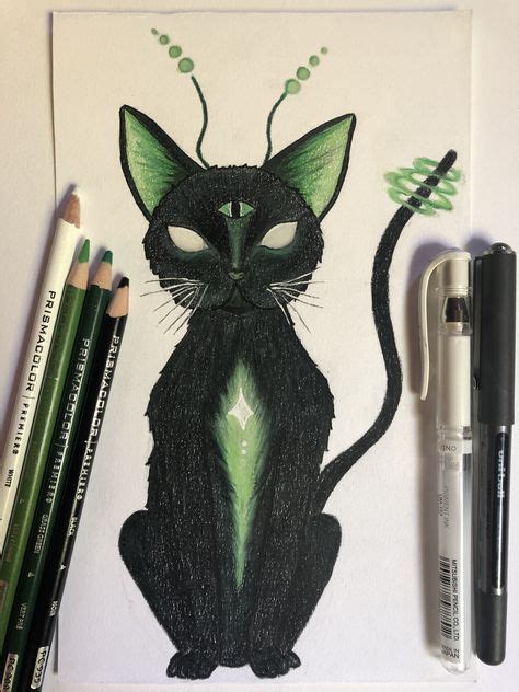 Alien Cat Drawing