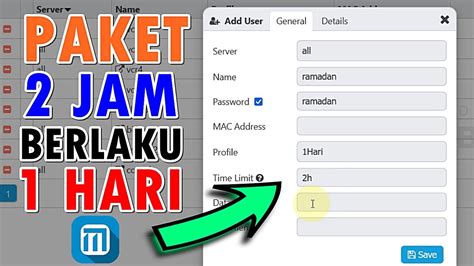 Cara Membuat Voucher Wifi Per Jam Dengan Masa Aktif Harian Di Mikhmon