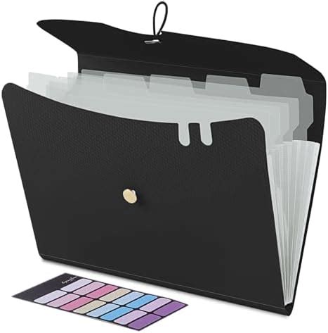 KONVINIT Trieur à Soufflet A4 avec Couvercle Extensible Pochettes pour