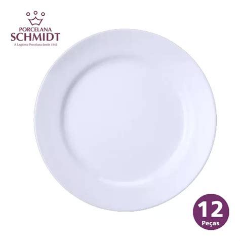 Set de 12 platos planos cilíndricos de porcelana para hotel de Schmidt