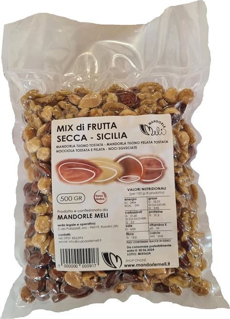 Mix Frutta Secca Sgusciata Siciliana Mandorle Tostate Mandorle