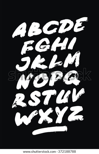 Hand Drawn Grunge Font Detailed Vector Stock Vector Royalty Free