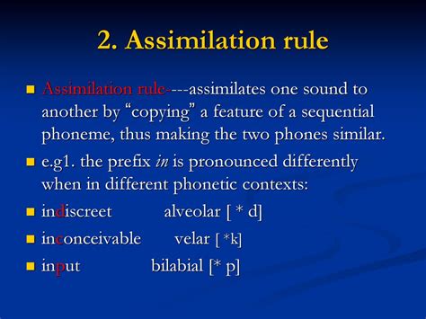 2 3 Rules In Phonology 1 Sequential Rules 2 Assimilation Rule Ppt Download