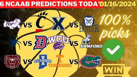 6 College Basketball Picks Today 1 16 24 Cbb Picks Ncaab Betting Picks