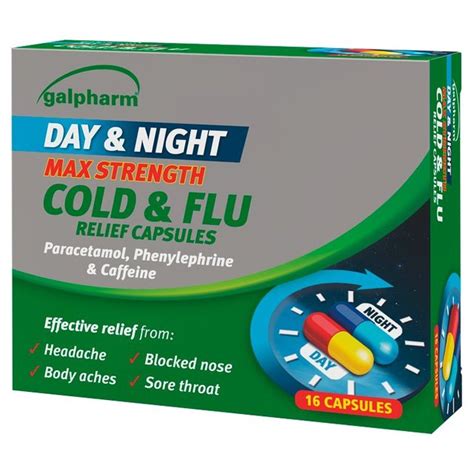 Galpharm Cold And Flu Day And Night Max Strength Capsules Ocado