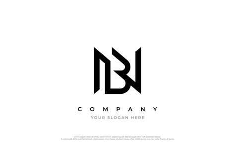 Letter Nb Logo Or Bn Monogram Logo Design 34983212 Vector Art At Vecteezy