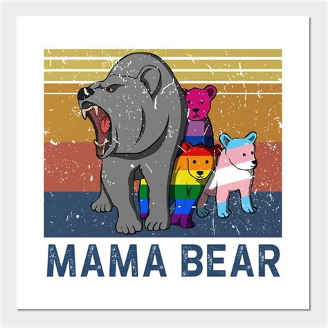 Mama Bear Gay LGBT Pride By Deskcauldron Gay Bear Mama Bear Bear Pride