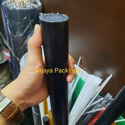 Jual PU Rod Hitam 20mm X 50cm Polyurethane PU Black Batangan As Karet