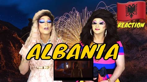 ALBANIA ESC 2019 REACTION VIDEO AMERICAN DRAG QUEENS Jonida