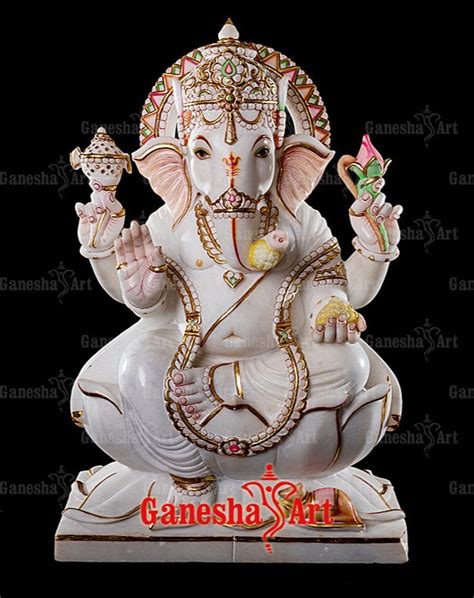 White Marble Ganesha Statue GN 1021 Size 1 Feet To 6 Feet At Rs 25000