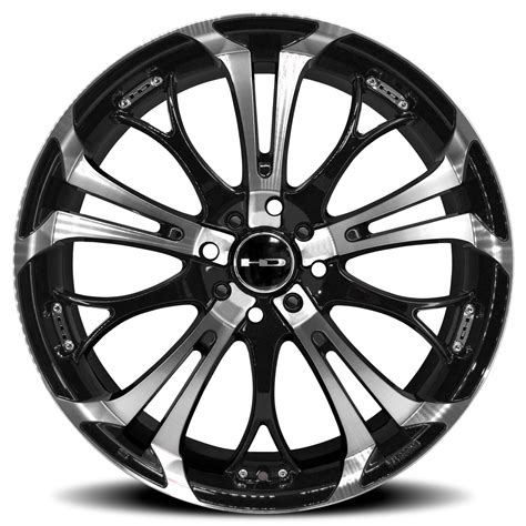 HD Wheels Spinout BK Rims Wheels Gloss Black 18 0x7 5 Group A Wheels