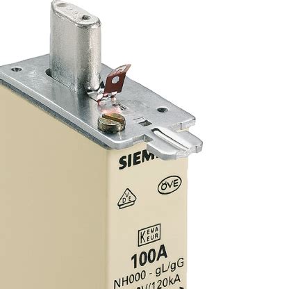 Fusível Nh T 000 Retardado 500Vca 100A 120Ka Siemens