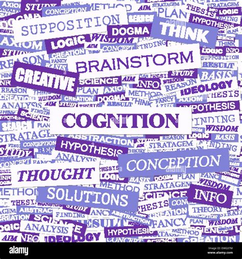 Cognition Background Concept Wordcloud Illustration Print Concept