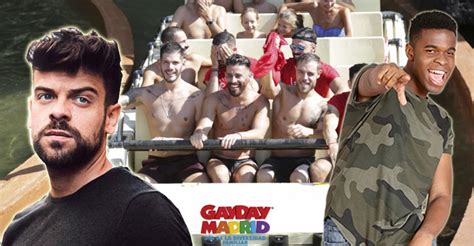 Ricky Merino Y Famous Padrinos Del Gayday En El Parque De Atracciones