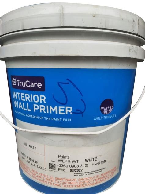 Asian Paints 10L TruCare Interior Wall Primer At Rs 1450 Litre Asian