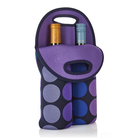 Built Neoprene Two Wine Water Bottle Tote Plum Dot Design Walmart