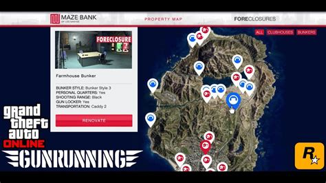 GTA ONLINE GUNRUNNING DLC All Bunker Locations Prices And