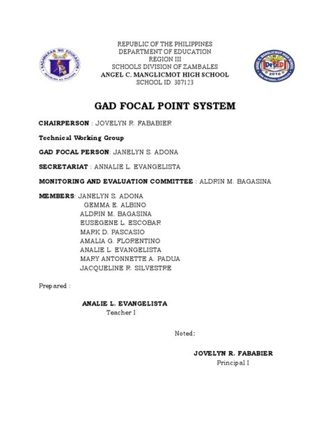 Gad Focal Point System Pdf