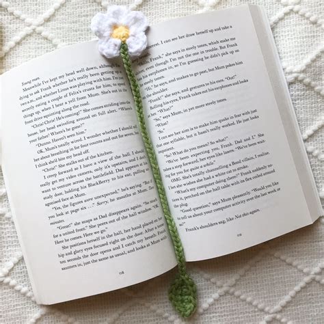 Crochet Daisy Bookmark Crochet Bookmark Handmade Bookmark Etsy