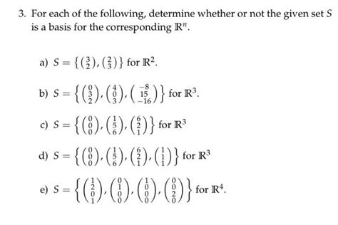 Solved 3 For Each Of The Following Determine Whether Or