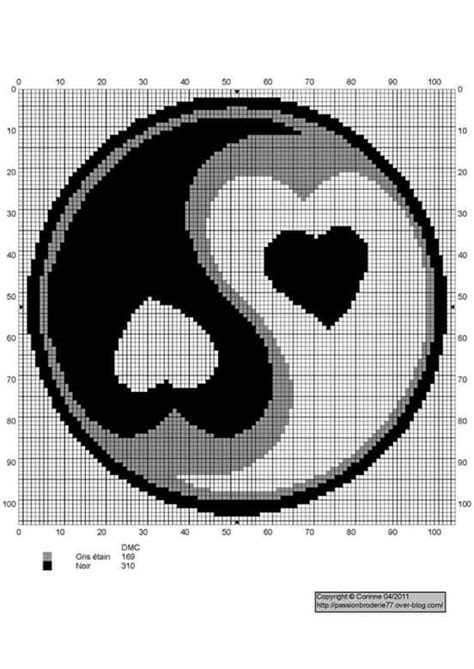 Yin yan hart Tapestry Crochet Patterns, Crochet Stitches Patterns ...