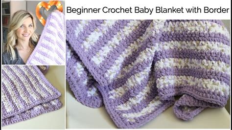 Beginner Crochet Baby Stripes Blanket With Border Baby Series YouTube