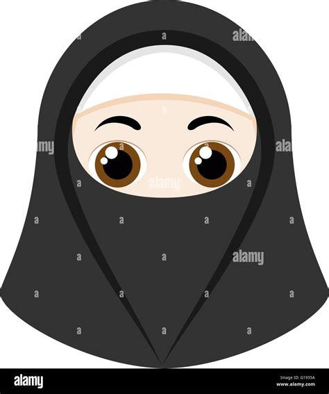 Cartoon Girl Niqab Stock Vector Images Alamy