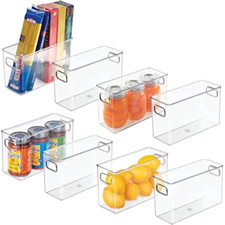 MDesign Bac De Rangement Lot De 2 Rangement De Cuisine En Plastique