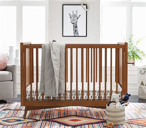 West Elm X Pbk Mid Century Convertible Baby Crib Pottery Barn Kids