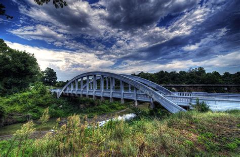 Tapety Usa Kansas Hdr Mosty Natura Niebo Rzeka Krzewy Chmury