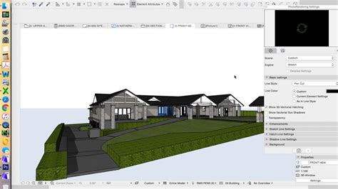 Archicad House Project Part Sketch Render Youtube