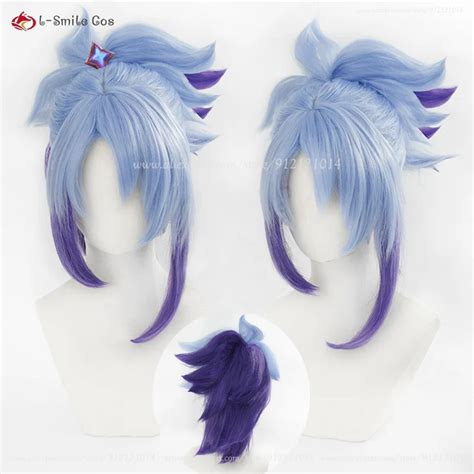 Game LOL Star Guardian Akali Cosplay Wig Women Hair Akali Blue Purple