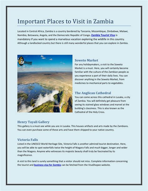 PPT - Important Places to Visit in Zambia PowerPoint Presentation, free