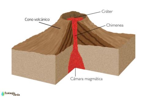 Partes de un volcán Resumen y esquemas