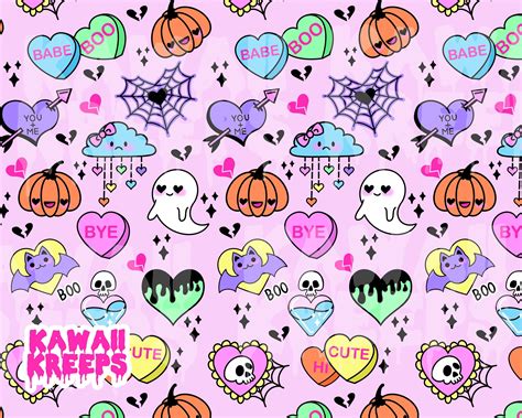 Pastel Goth Valentines Day Seamless Pattern Digital Etsy Pastel