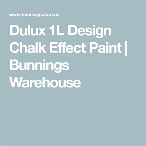 Dulux 1l Design Chalk Effect Paint Bunnings Warehouse Dulux Chalk