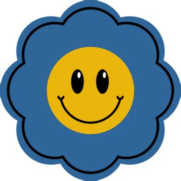 Smiley Relax Flower, Smiley, World Smiley Day, Icon PNG and Vector with ...