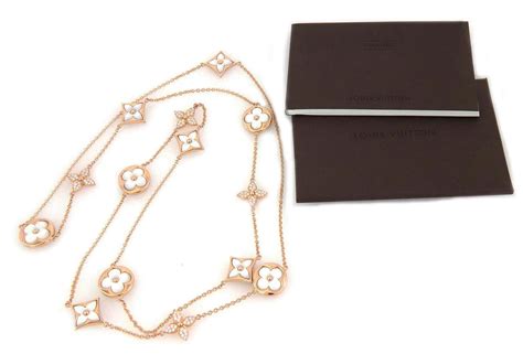 Louis Vuitton Blossom Sautoir Diamond Mother Of Pearl 18k Pink Gold Necklace For Sale At 1stdibs