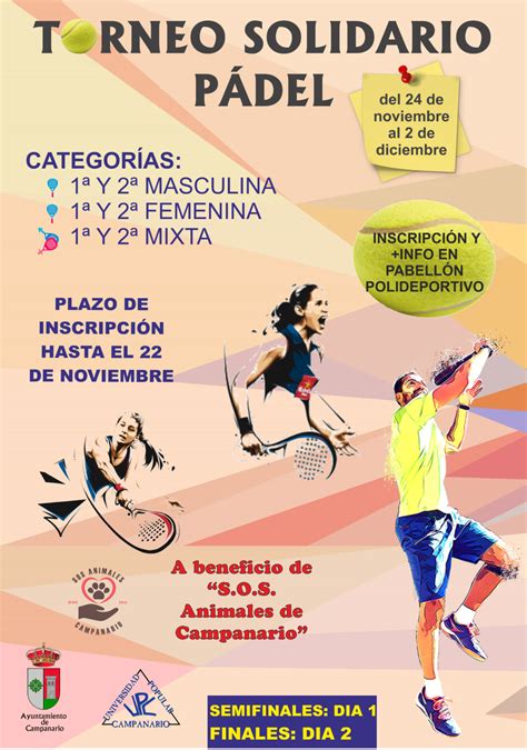 Torneo de pádel solidario a favor de los animales abandonados