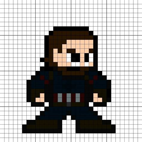 Captain America Avengers Infinity War Perler Bead Pattern Pixel Art