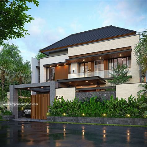 Desain Tampak Depan Dengan Pagar Rumah Modern 2 Lantai Ibu Ntl Di Jakarta Utara 35984 Desain Pagar