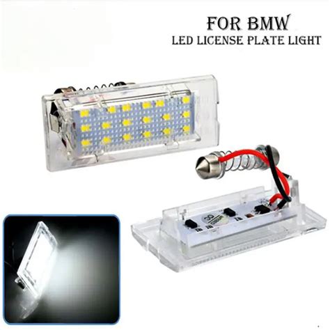 2Pcs Set Error Free LED Number License Plate Light For BMW E53 X5 1999