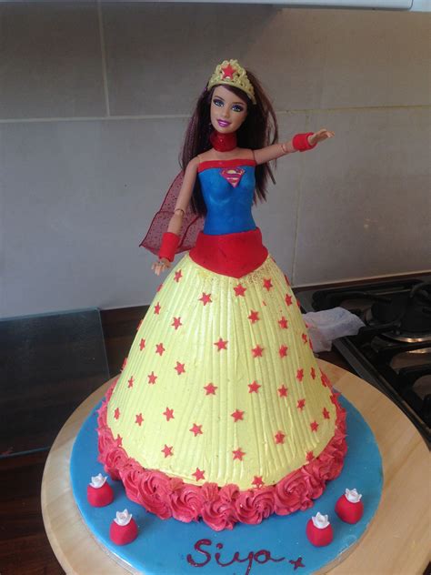 Supergirl Chocolate Cake Doll Cake Disney Birthday Cakes Girl