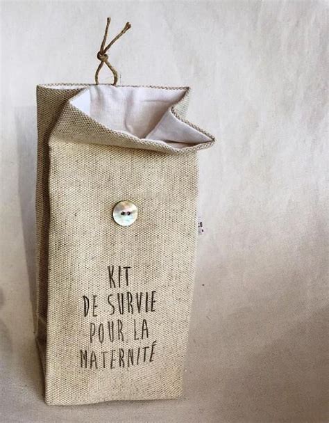 Petit Pochon Sachet En Lin Imprim Kit De Survie Pour Etsy France N Hen