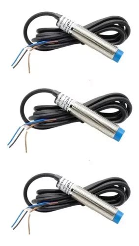 3x Sensor Indutivo M8 8mm Pnp Nf 3 Fios 6 36v 24v 12v Frete grátis