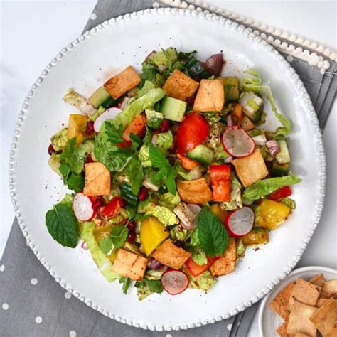 Authentic Fattoush Salad Alphafoodie