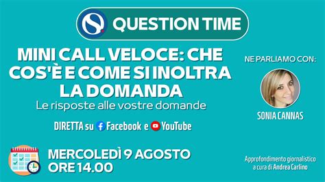 Mini Call Veloce Sostegno Info Utili E Novit Le Risposte Alle Vostre